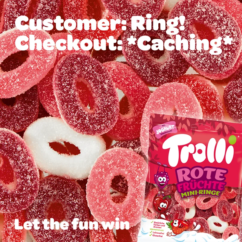 TROLLI - Bonbons gommeux Mini-bagues Red Fruits …